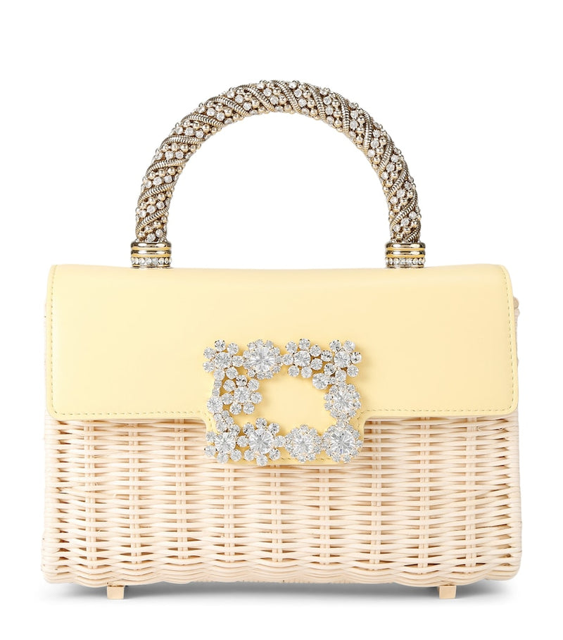 Roger Vivier mini rattan top-handle bag - British product