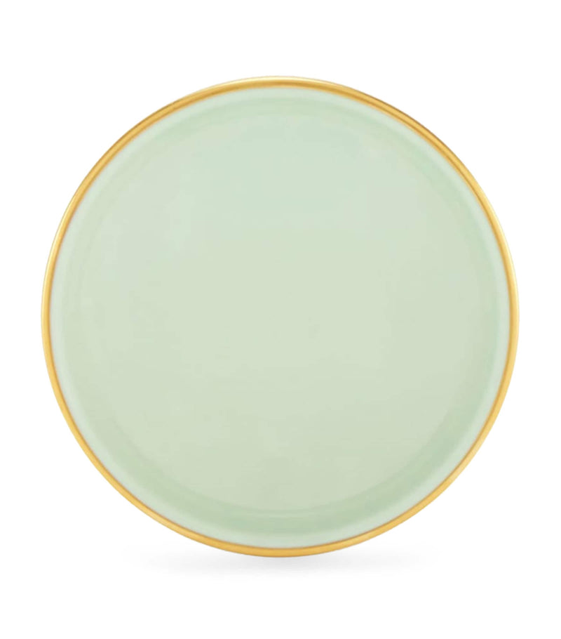 GINORI 1735 Colonna Diva Verde butter dish 10cm - British product