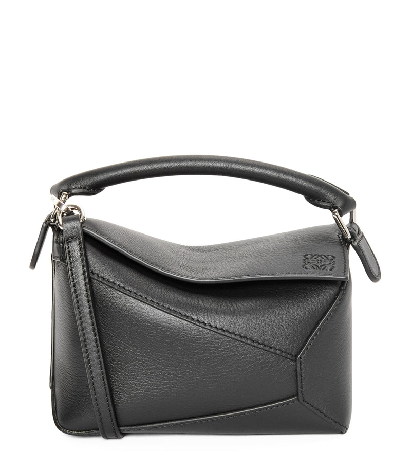 LOEWE mini Puzzle Edge top-handle bag in calfskin, imported from the UK
