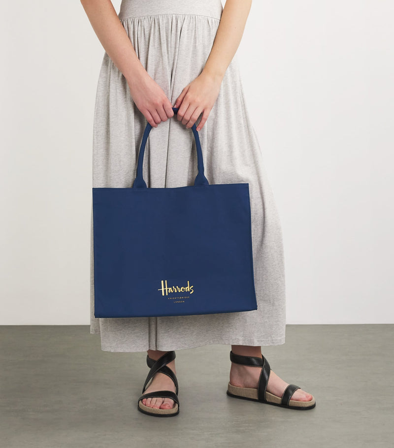 Harrods Large Cotton Logo Tote Bag, UK version