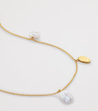 Monica Vinader gold vermeil pearl Capri necklace - British product