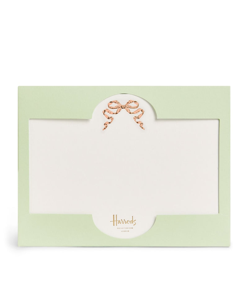 Harrods blue bow cards pack of 10, UK version