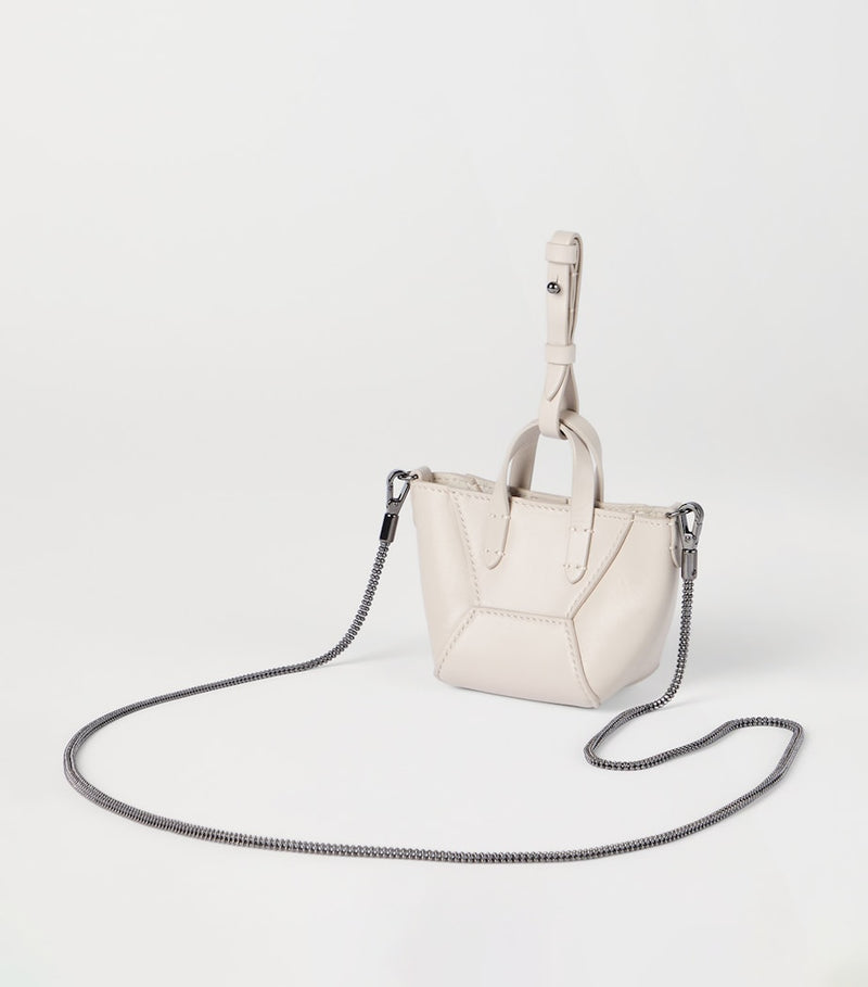 Brunello Cucinelli mini leather tote bag, UK version