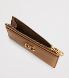 Dolce&Gabbana calfskin card holder with braided hardware, imported from the UK