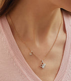 Boodles rose gold platinum diamond necklace (British brand)