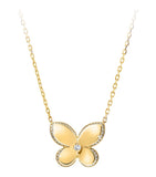 Graff yellow gold diamond butterfly necklace (British brand)