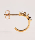 Jennifer Meyer graduated diamond hoop earrings 18kt yellow gold - British product