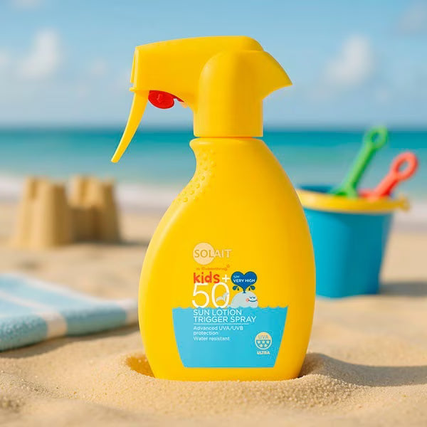 Solait Kids Sun Lotion SPF50+ Trigger Spray 250ml, imported from the UK