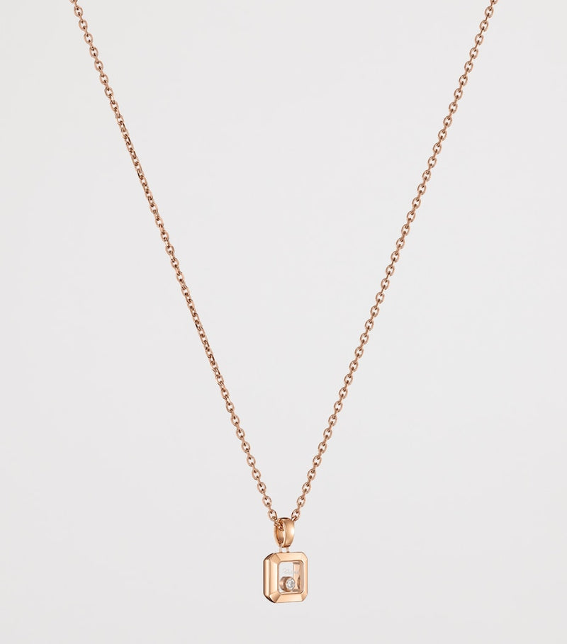 Chopard rose gold diamond pendant necklace (British brand)
