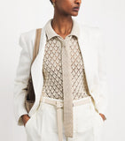 Eleventy silk linen blend skinny scarf (British brand)