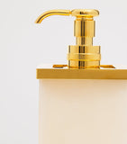 Zodiac white onyx soap dispenser 14cm, imported from the UK
