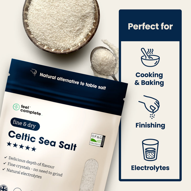 Feel Complete Celtic Sea Salt fine dry 800g - British product
