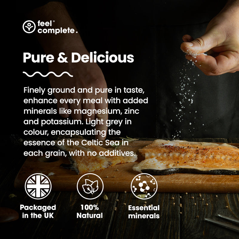 Feel Complete Celtic Sea Salt fine dry 800g - British product