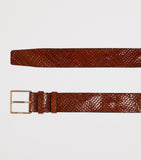 Max Mara woven leather belt 4cm width, UK version