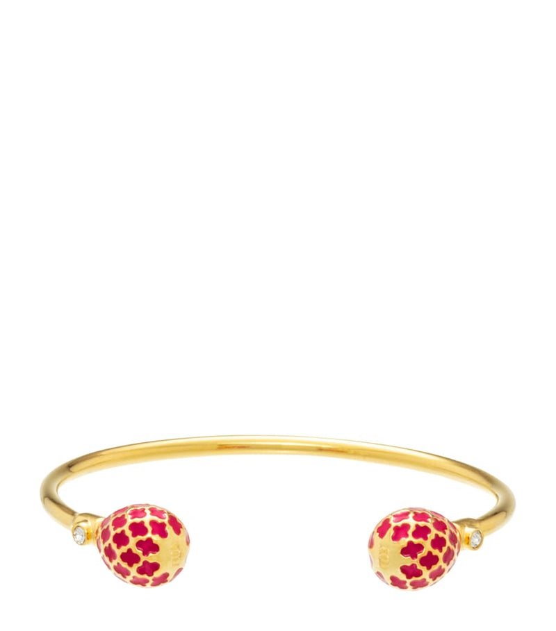 Halcyon Days gold-plated Agama torque bracelet, imported from the UK
