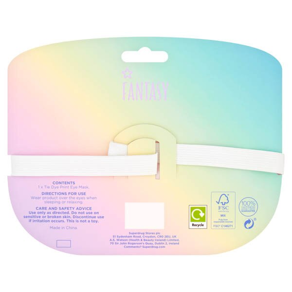Superdrug Fantasy Tie Dye Sleep Mask GOODS Superdrug