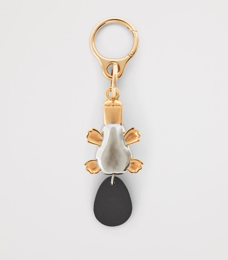 LOEWE brass and leather platypus keyring, imported from the UK