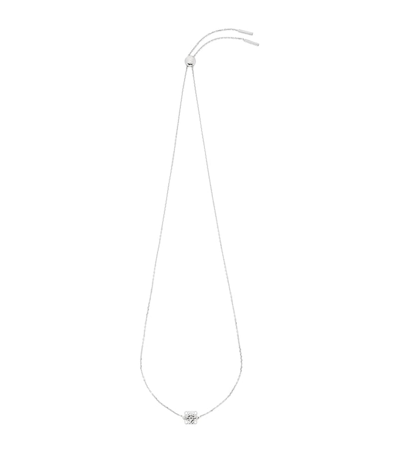 LOEWE Bombé necklace in sterling silver with Anagram motif, UK version