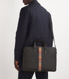 Paul Smith leather Signature stripe briefcase, imported from the UK