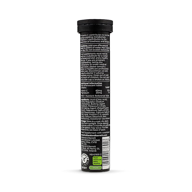 Hydration & Energy effervescent orange tablets sports supplement - British product