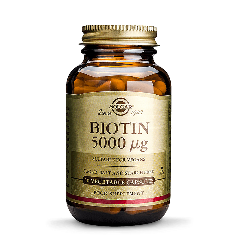 Solgar biotin capsules 5000mcg 50 (British brand)