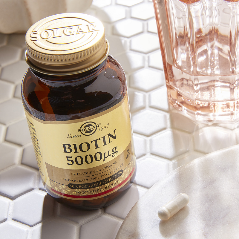 Solgar biotin capsules 5000mcg 50 (British brand)