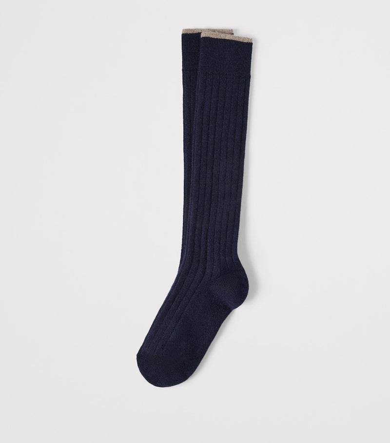 Brunello Cucinelli cashmere ribbed socks, imported from the UK