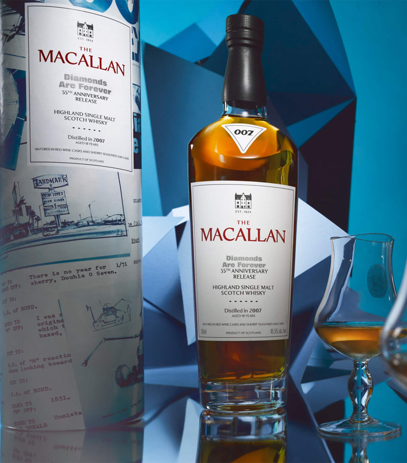 The Macallan 18-Year-Old single malt Scotch whisky 70cl Diamonds Are Forever anniversary, UK version