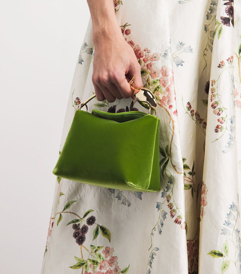 Erdem mini velvet bloom top-handle bag, UK version