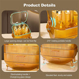 Livingandhome Makeup Organizer with Drawers Yellow 38cm, UK version