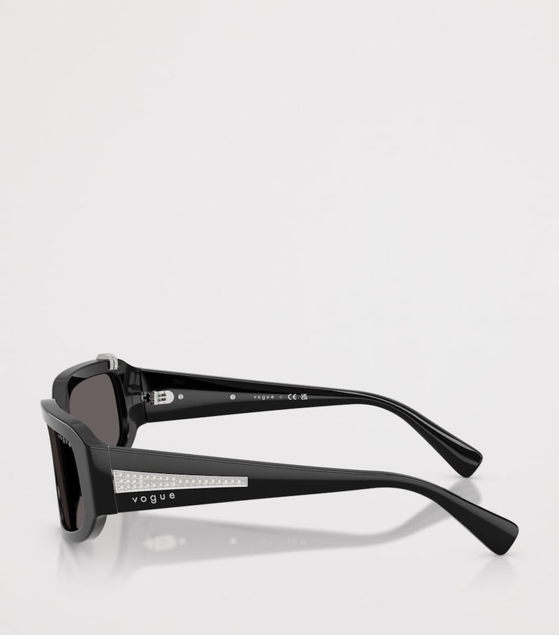 Vogue rhinestone irregular sunglasses (British brand)
