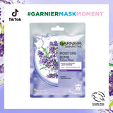 Garnier Moisture Bomb Lavender Hyaluronic Acid sheet mask 28g, UK version