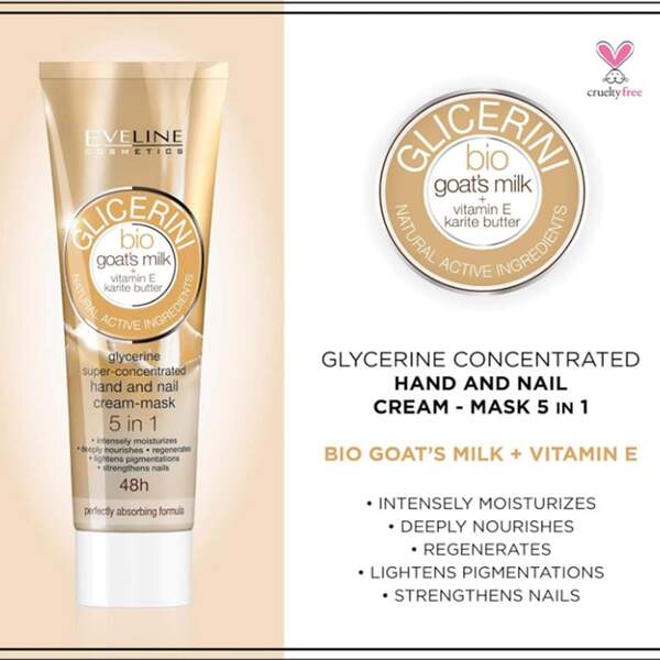Eveline Bio Goat Milk Hand Cream Mask - British product