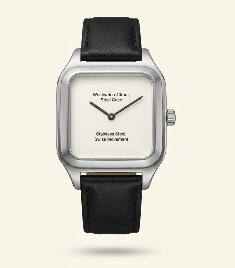 Cartier Santos-Dumont stainless steel watch 46.6mm (British brand)