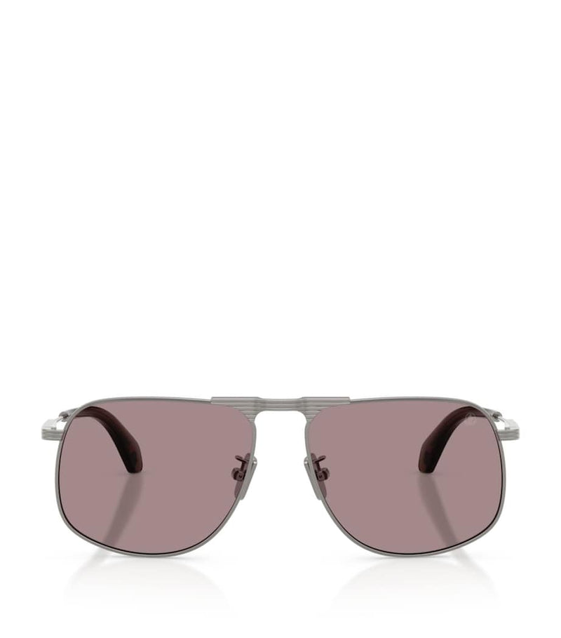 Moncler Vitessa pilot sunglasses steel frame (British brand)