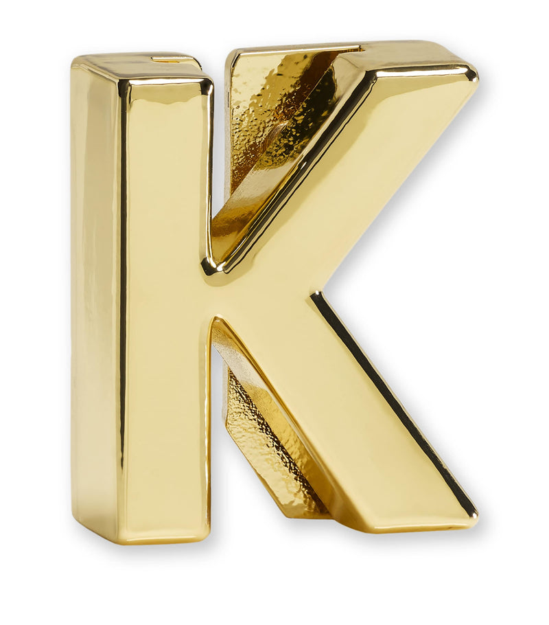 Moleskine gold-plated K notebook charm, imported from the UK