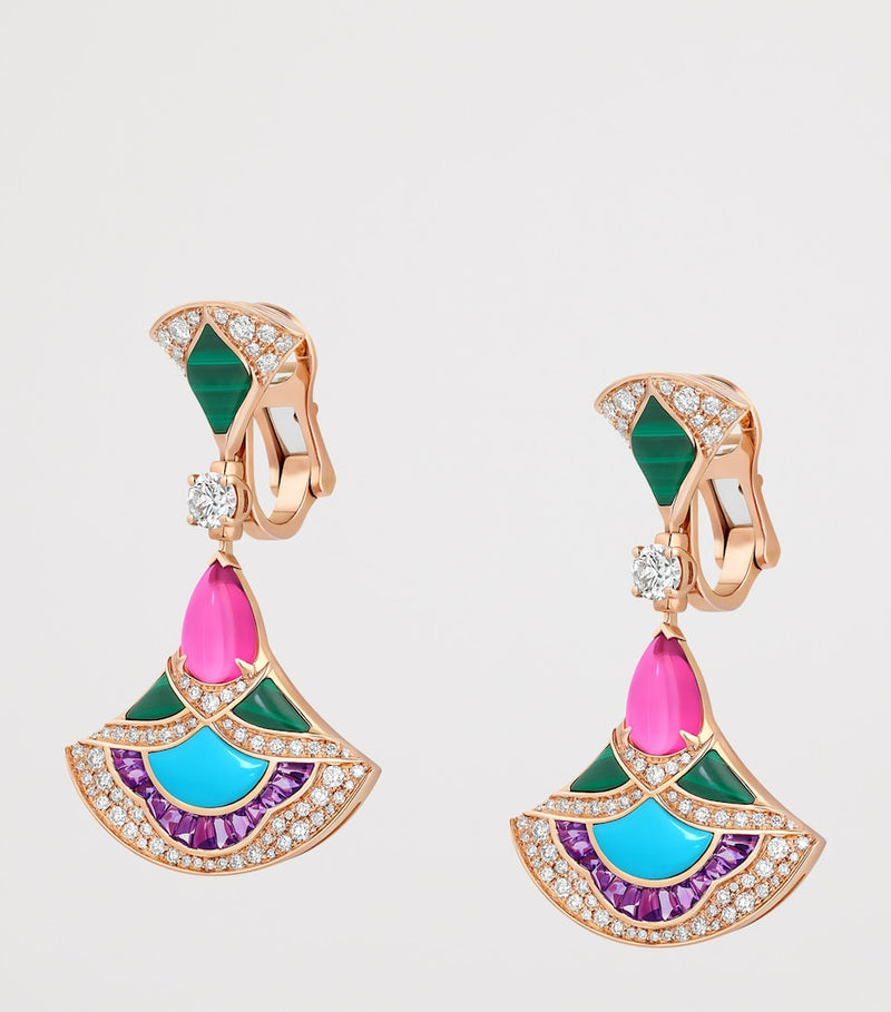 Bvlgari Divas Dream drop earrings rose gold (British brand)