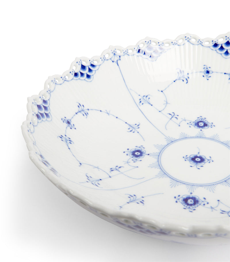Royal Copenhagen Blue Fluted Full Lace bowl 28cm, imported from the UK