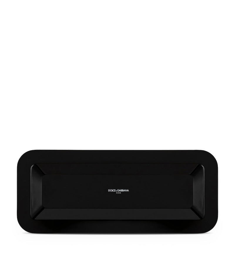 Dolce&Gabbana Casa leopard print tray 25x60cm, UK version