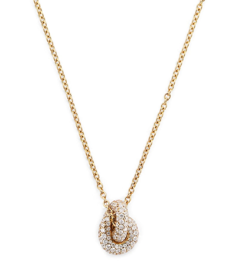 Engelbert Legacy Knot necklace 18kt yellow gold diamonds (British brand)