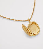 Monica Vinader gold vermeil Havana locket chain necklace imported from the UK