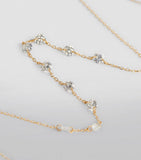Persée yellow gold diamond 9-stone necklace, UK version