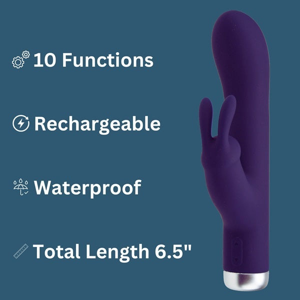 Nauti silicone rabbit vibrator with 10 functions, UK version