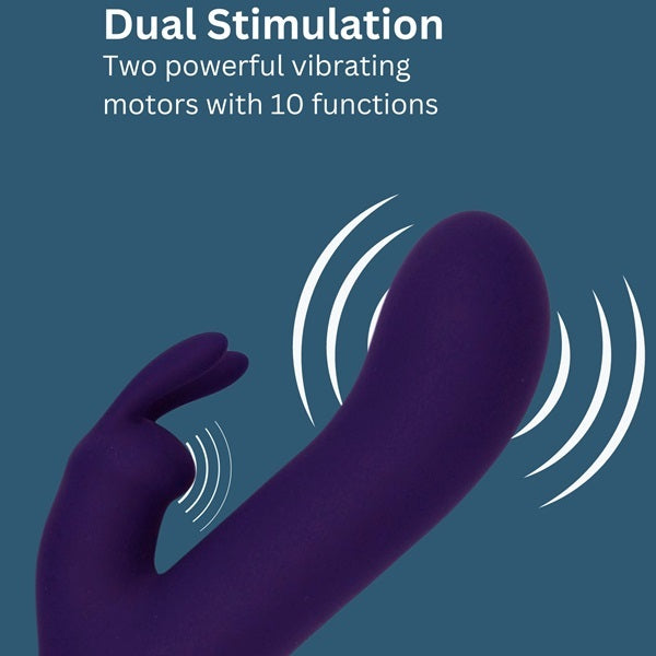 Nauti silicone rabbit vibrator with 10 functions, UK version