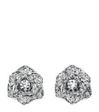 Piaget rose stud earrings 18kt white gold diamonds, UK version