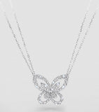 Graff large white gold diamond butterfly necklace, imported from the UK
