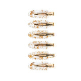 Brushworks gold flake no crease hair clips 6 pack - British product