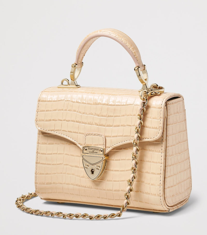 Aspinal of London handbag mini Mayfair top-handle leather, imported from the UK