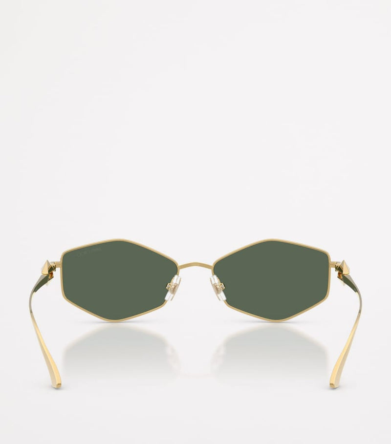 Jimmy Choo Wire Hexagonal Zoey sunglasses, imported from the UK