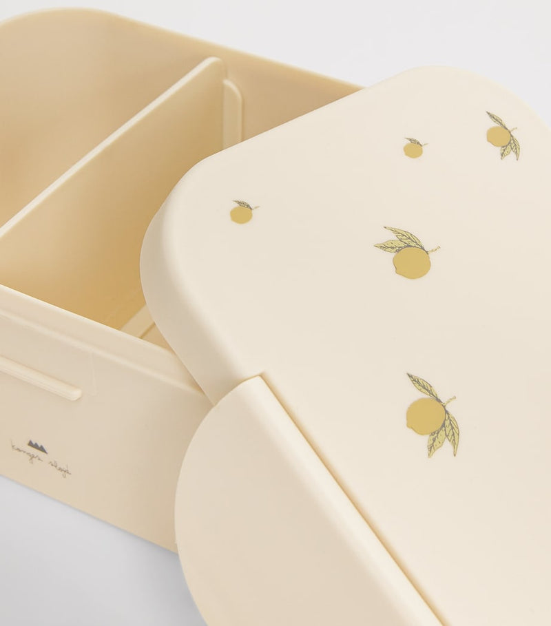 Konges Sløjd lemon print lunch box with two compartments (British brand)